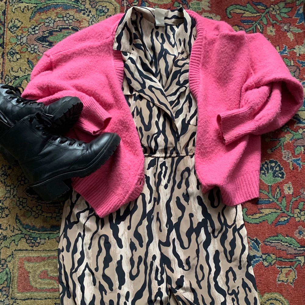 Vintage tiger midi dress!